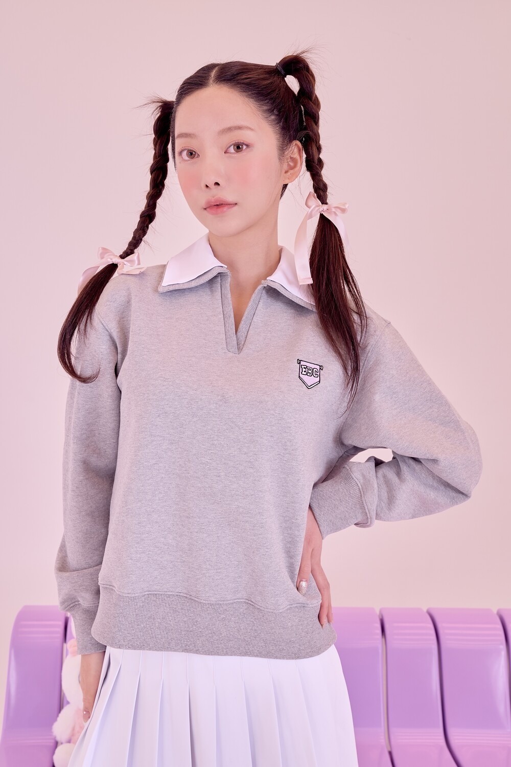 YOU CAN DO IT COLLARED SWEATSHIRT
